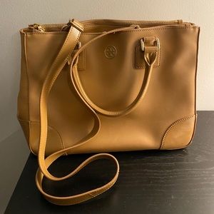 Tory Burch Beige Satchel Bag with shoulder straps